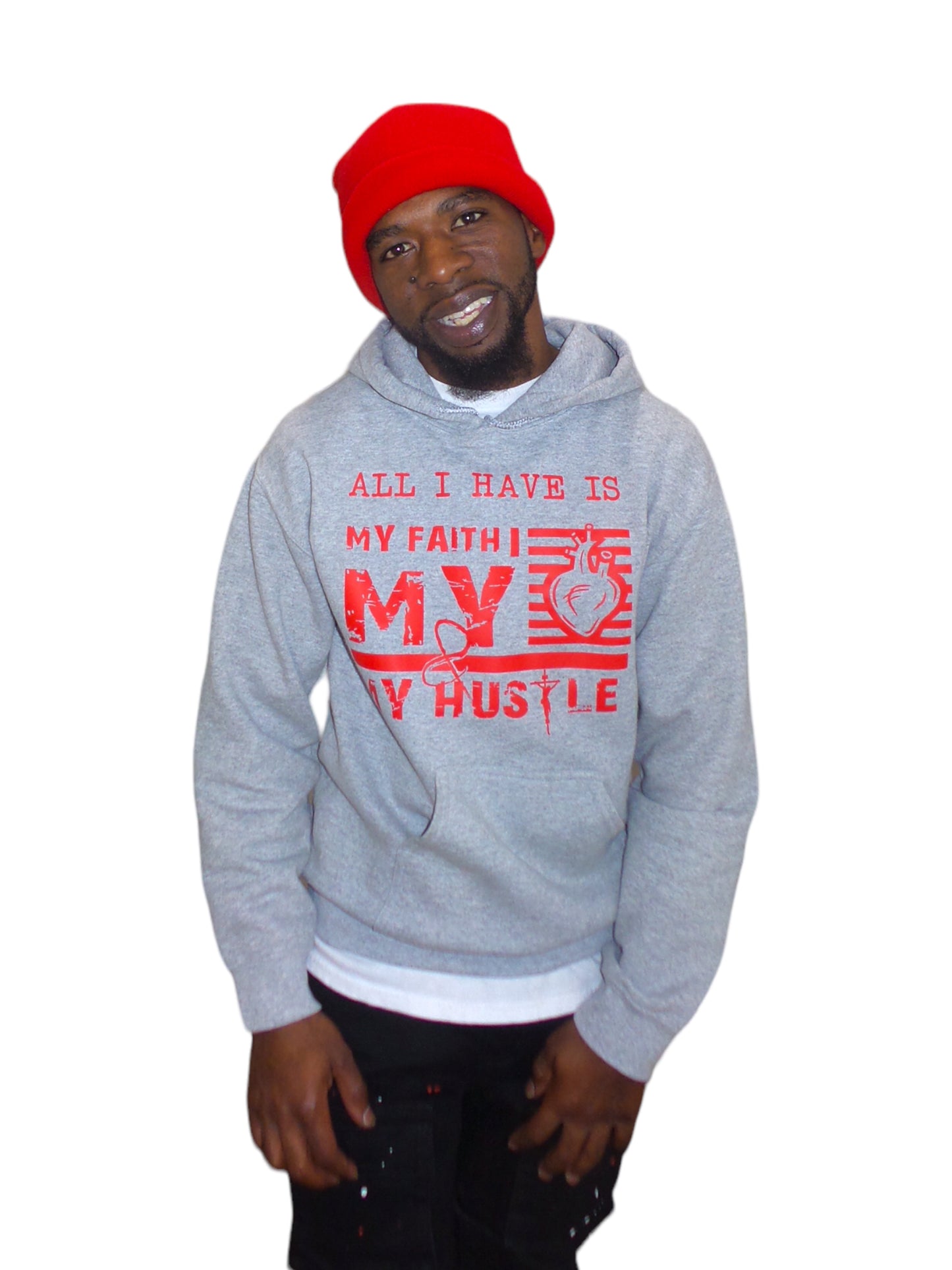 All I Have Is..  Heather G/Red(Hoodie)